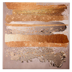 Azulejo De Cerâmica Textura Dourada de Glamor de Cobre