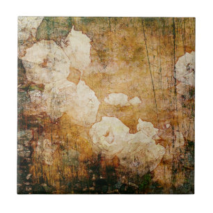 Azulejo De Cerâmica textura floral do fundo do vintage do grunge da