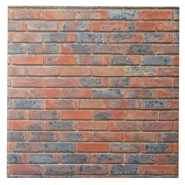 Azulejo De Cerâmica Textura velha da parede de tijolo vermelho (Frente)