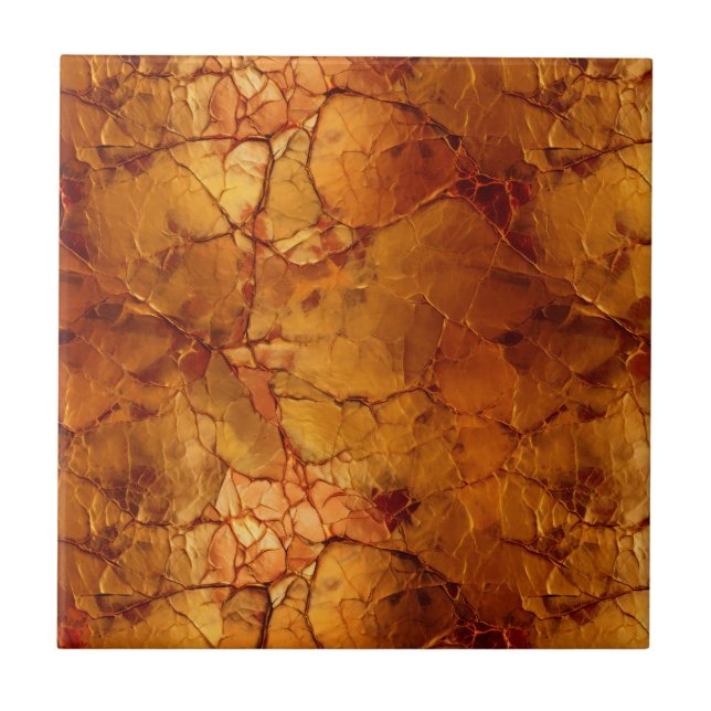 Azulejo De Cerâmica Texturas rachadas castanhas ouros (Frente)