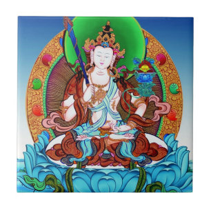 Azulejo De Cerâmica Thangka Akasagarbha Bodhisattva Mahasattva