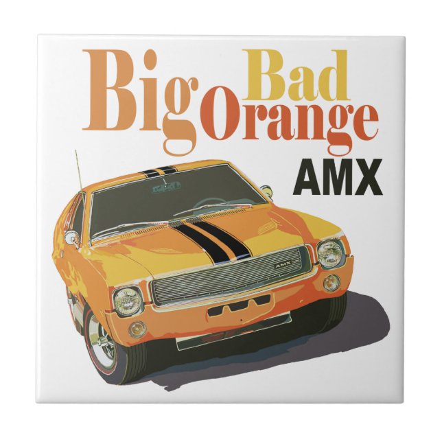 Azulejo De Cerâmica The American Motors AMX 1969 (Frente)