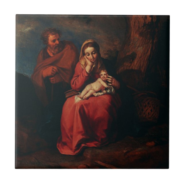 Azulejo De Cerâmica The Flight into Egypt by Abraham Bloemaert  (Frente)