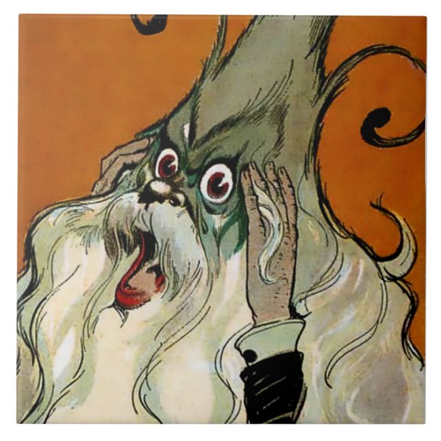 Azulejo De Cerâmica "The Gnome King", por John R Neill (Frente)