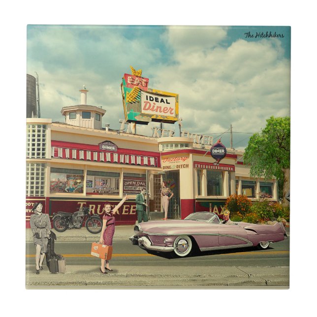 Azulejo De Cerâmica The Hitchhickers (Frente)