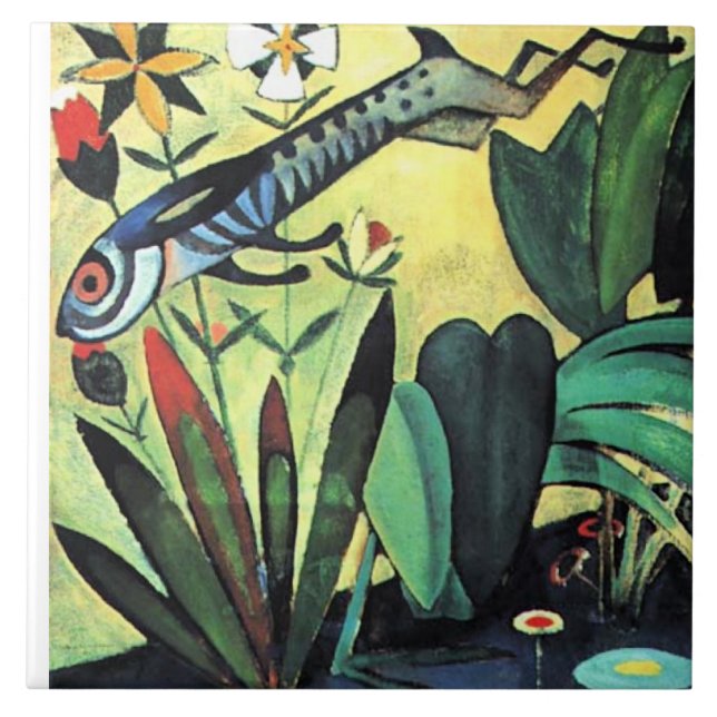 Azulejo De Cerâmica The Leap of the Rabbit (Frente)