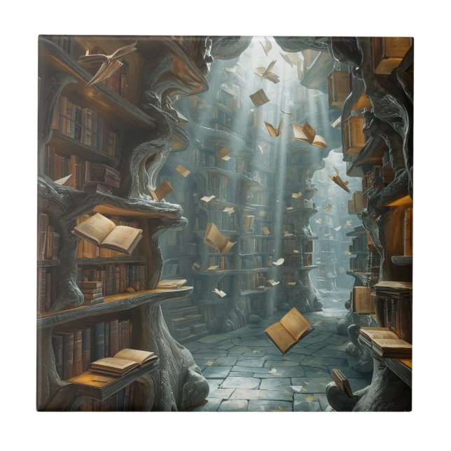 Azulejo De Cerâmica The Living Library (Frente)