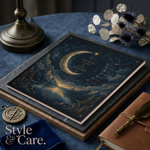 Azulejo De Cerâmica The Moon Guides Arte Celestial da Lua e Estrelas