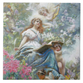 Azulejo De Cerâmica The Muse of Poesie (por Konstantin Makovsky)