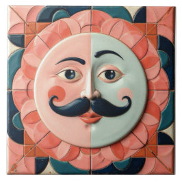 Azulejo De Cerâmica The Mustached Muse