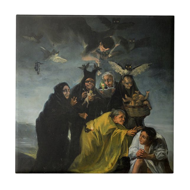 Azulejo De Cerâmica The Sabbath Of Witches Francisco Goya (Frente)