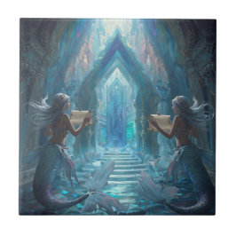 Azulejo De Cerâmica The Scroll Keepers of the Deep”