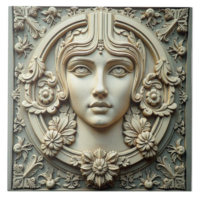 Azulejo De Cerâmica The Serene Muse (Frente)