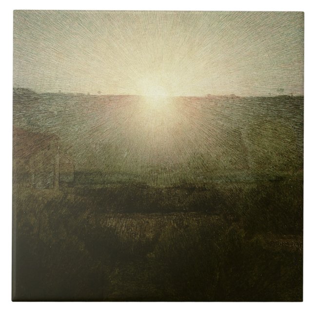 Azulejo De Cerâmica The Sun (ascensão Sun) 1904 (óleo em canvas) (Frente)