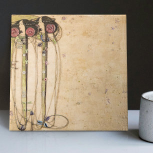 Azulejo De Cerâmica The Wassail Mackintosh Art Deco Wall Decor 3/3