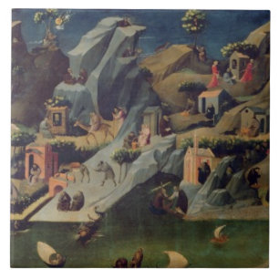 Azulejo De Cerâmica Thebaid, c.1410 (tempera no painel) (veja