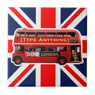 Azulejo De Cerâmica Themed Red London Bus