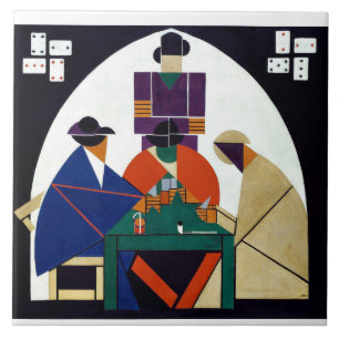 Azulejo De Cerâmica Theo van Doesburg - Jogadores de Cartas