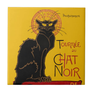 Azulejo De Cerâmica Theophile Steinlen - Le Chat Noir Vintage