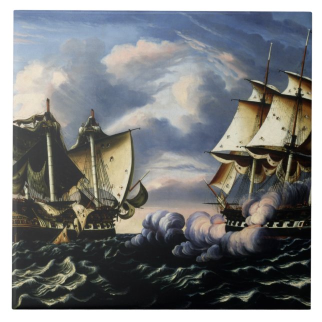 Azulejo De Cerâmica Thomas Chambers - Captura da Frigate H.B.M. (Frente)
