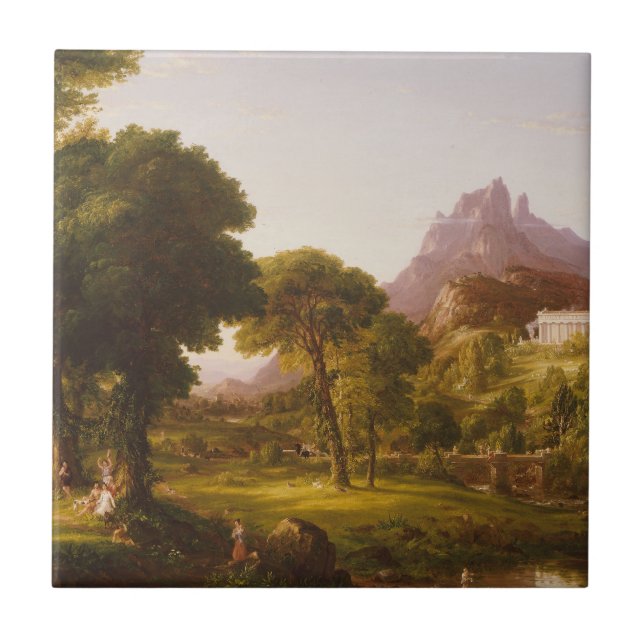 Azulejo De Cerâmica Thomas Cole Dream of Arcadia (Frente)