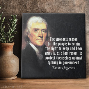 Azulejo De Cerâmica Thomas Jefferson Citação dos Direitos Humanos