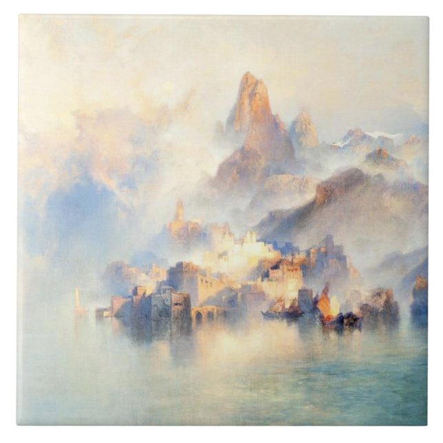 Azulejo De Cerâmica Thomas Moran - A Cidade do Sonho (Frente)