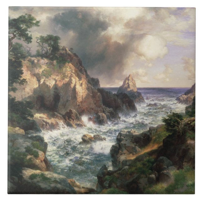 Azulejo De Cerâmica Thomas Moran - Point Lobos, Monterey, Califórnia (Frente)