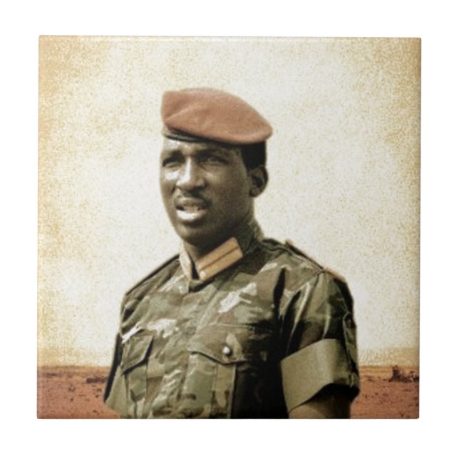 Azulejo De Cerâmica Thomas Sankara - Burkina Faso - presidente (Frente)
