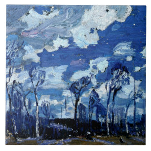 Azulejo De Cerâmica Thomson - Nocturne, The Birches,