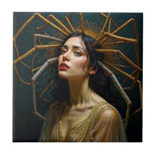 Azulejo De Cerâmica Threads da Transformação de Aracne Transgressão