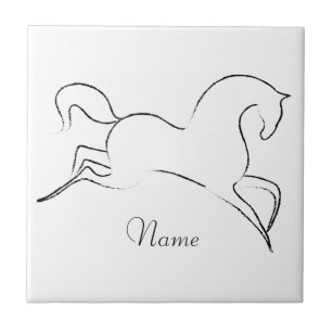 Azulejo De Cerâmica Thunder_Cove Cavalo Selvagem