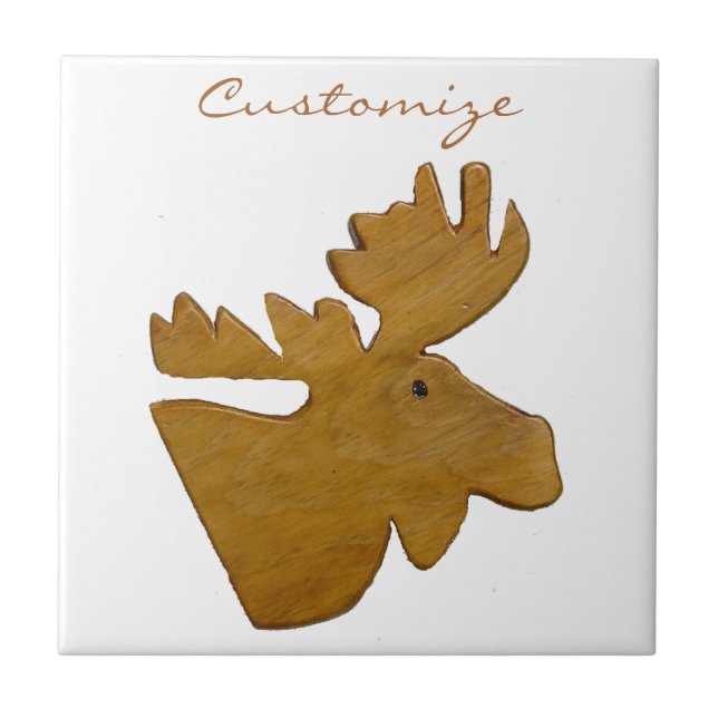 Azulejo De Cerâmica Thunder_Cove da Cabeça de Alce (Frente)