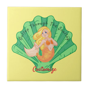 Azulejo De Cerâmica Thunder_Cove de Scallop Shell de Sereid