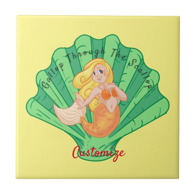 Azulejo De Cerâmica Thunder_Cove de Scallop Shell de Sereid  (Frente)