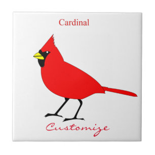Azulejo De Cerâmica Thunder_Cove do Pássaro Cardinho Vermelho