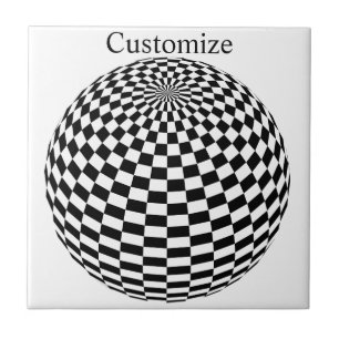 Azulejo De Cerâmica Thunder_Cove Globo Verificado Preto/Branco