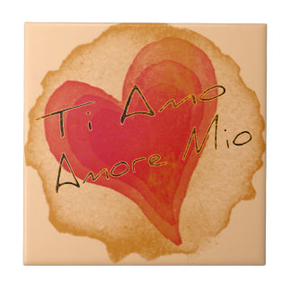 Azulejo De Cerâmica Ti Amo Amore Mio