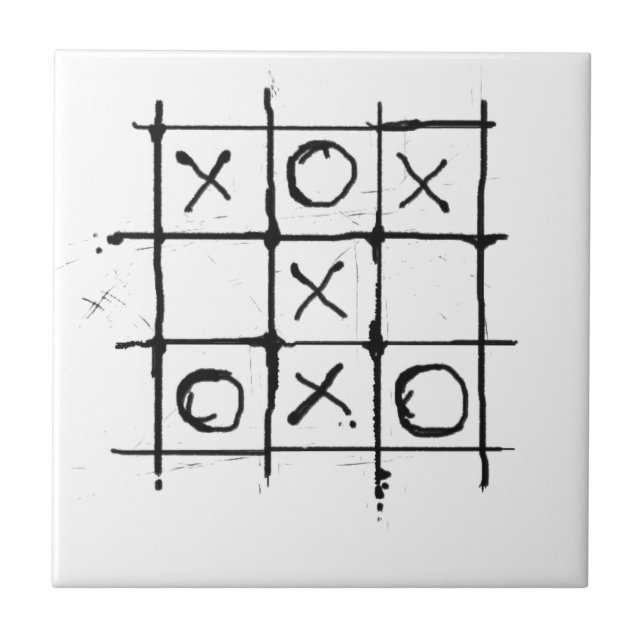 Azulejo De Cerâmica Tic Tac Toe (Frente)