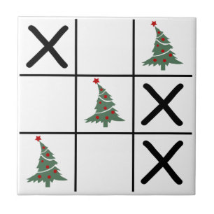 Azulejo De Cerâmica Tic Tac Toe Natal