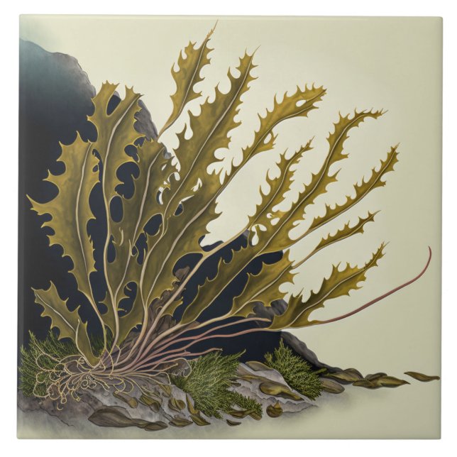 Azulejo De Cerâmica Tidal Fronds (Frente)