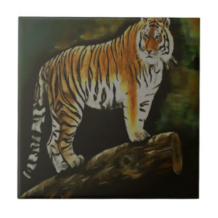 Azulejo De Cerâmica Tiger Safari Animal Art