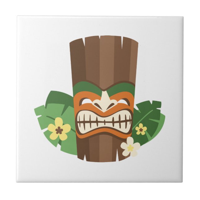 Azulejo De Cerâmica Tiki Kahuna (Frente)