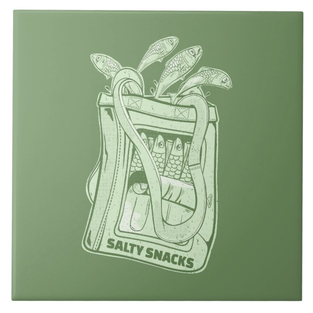 Azulejo De Cerâmica Tin de sardinha salgada (Frente)