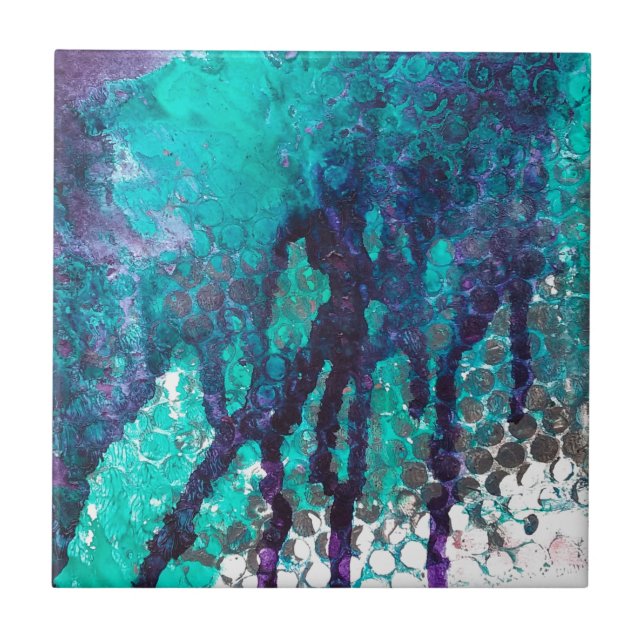 Azulejo De Cerâmica Tinta Espilada Blues (Frente)