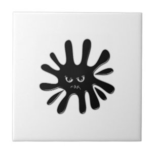 Azulejo De Cerâmica Tinta Negra Irritada