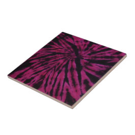 Azulejo De Cerâmica Tinta-Retro Roxa Rosa Preto Hippie Padrão