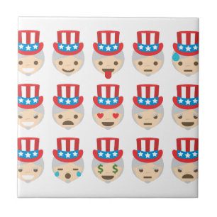 Azulejo De Cerâmica tio sam emoji