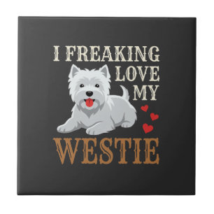 Azulejo De Cerâmica Tipografia de Amor ao Cão Westie