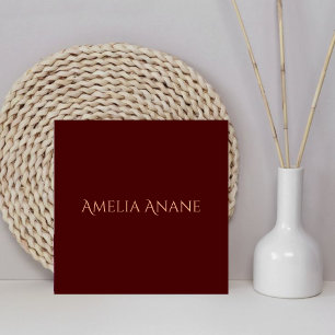 Azulejo De Cerâmica Tipografia Elegante Vermelha Escura e Rosa Esbranq